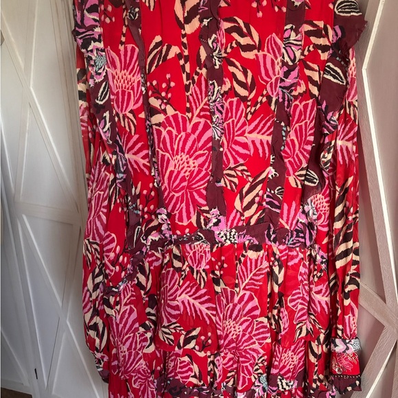 FARM Rio Red Floral-Patterned Ruffle Dress - Picture 6 of 8